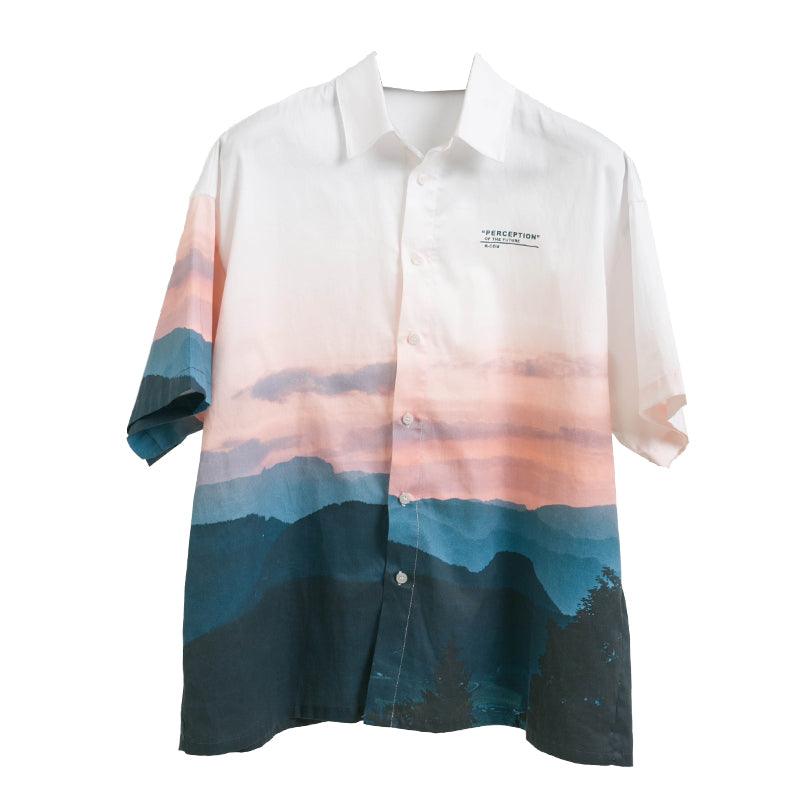 Center of Rotation Sunset Printed S/S Shirt