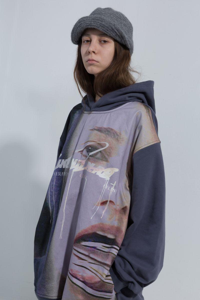 BNP Twisted Print Logo Hoodie