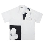 Empty Reference White Floral Print Cuban Shirt