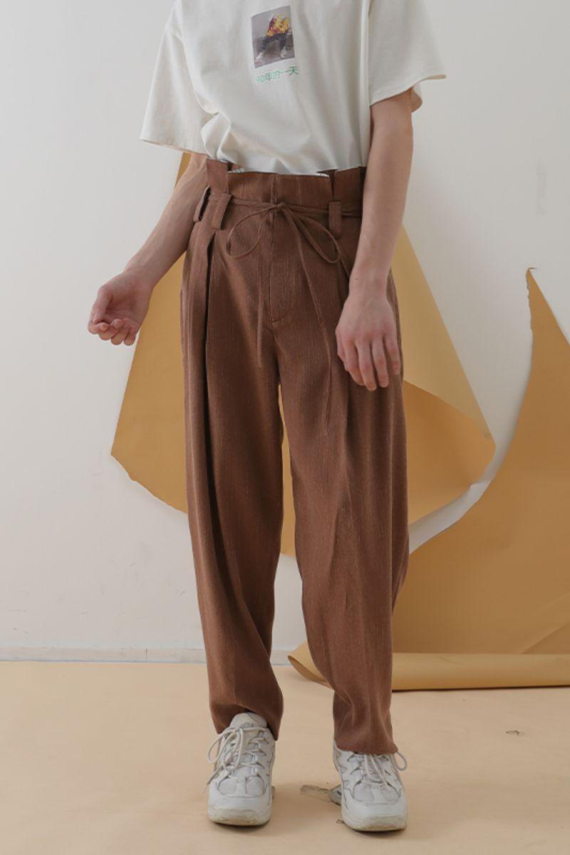 Mix7 Brick Red Straight Trousers