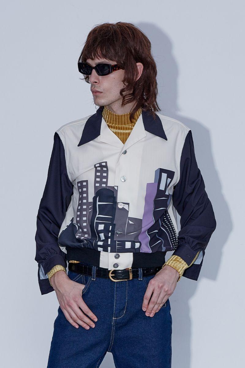 Mix7 Geometric Architectural L/S Shirt