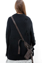 Unknown World Distressed Knit Sweater