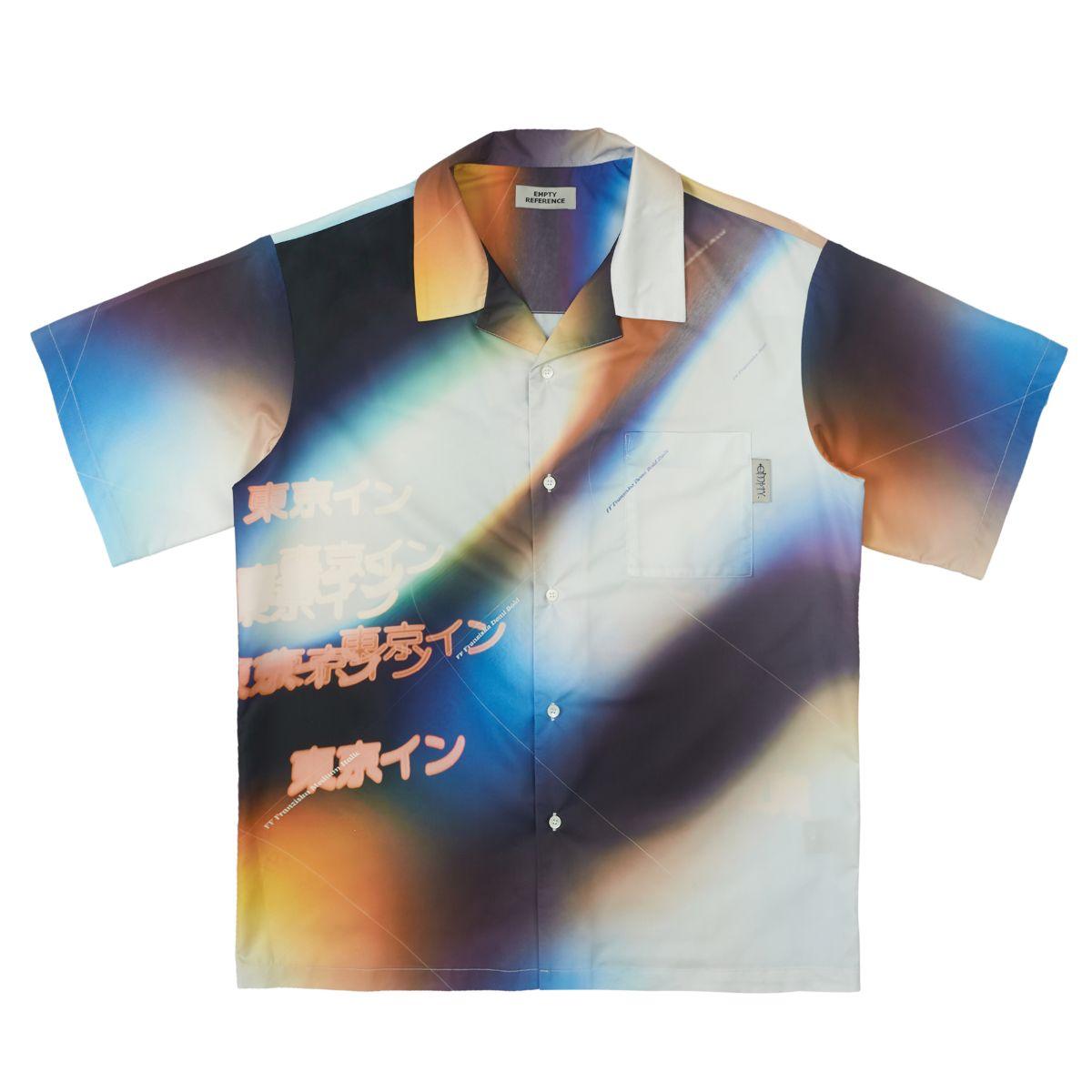 Empty Reference Neon Tokyo Print Cuban Shirt