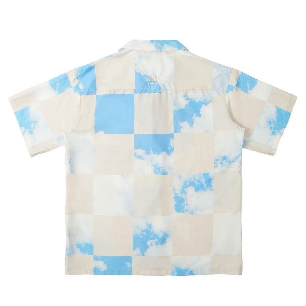 Empty Reference Checkered Sky Print Cuban Shirt