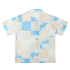 Empty Reference Checkered Sky Print Cuban Shirt