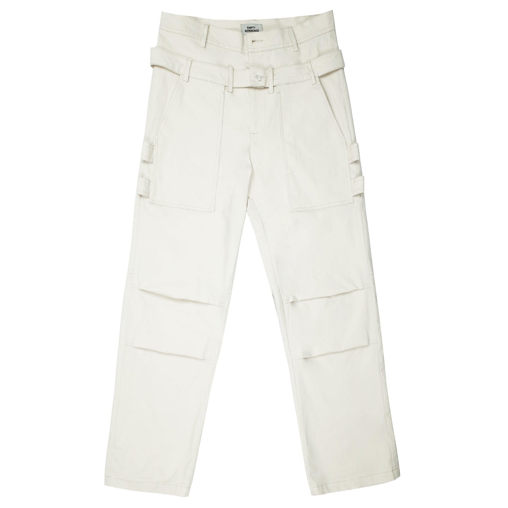 Empty Reference Milky Structure Trousers