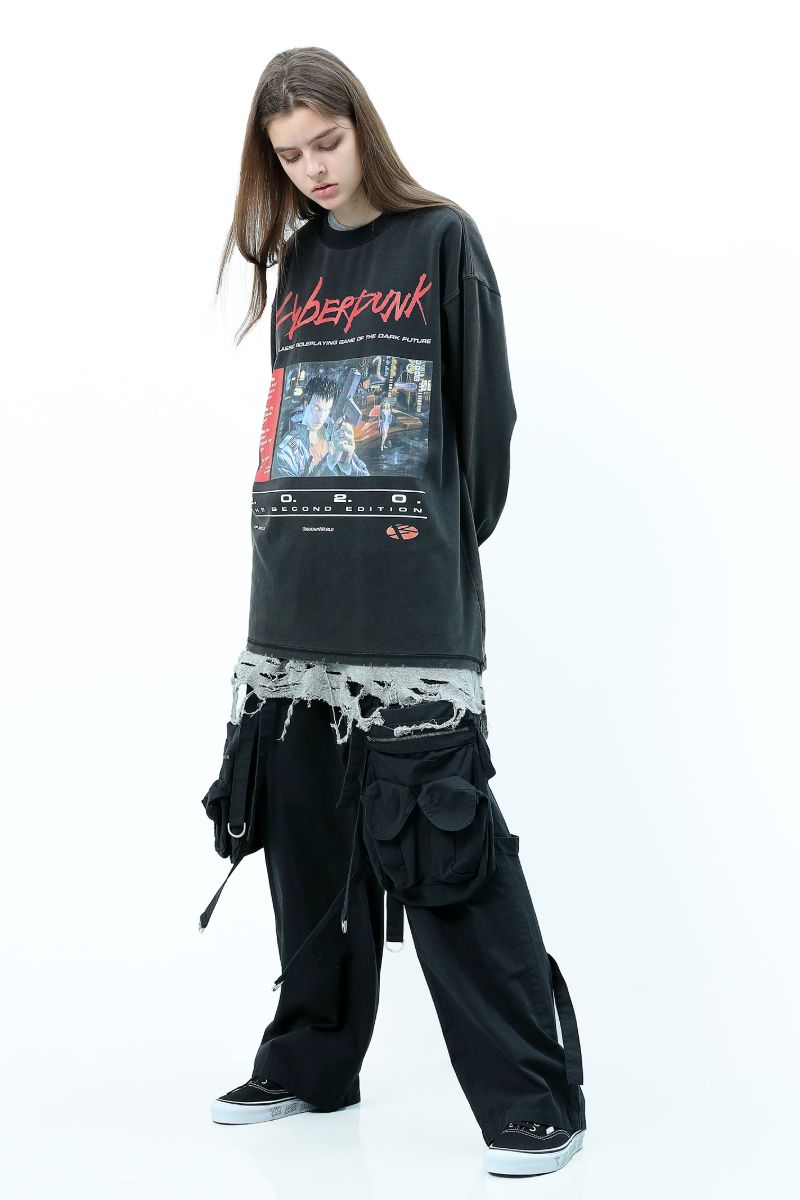 Unknown World Cyberpunk Washed Sweater