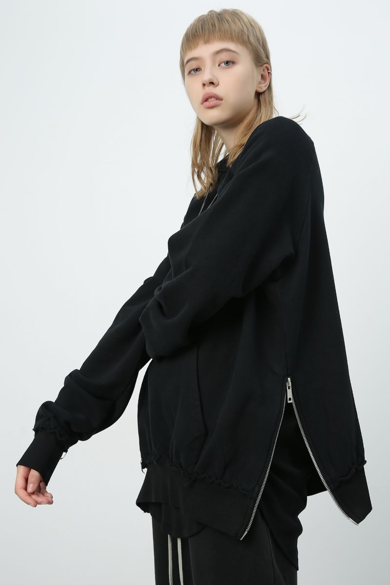 Unknown World Oversized Zipper Sweater
