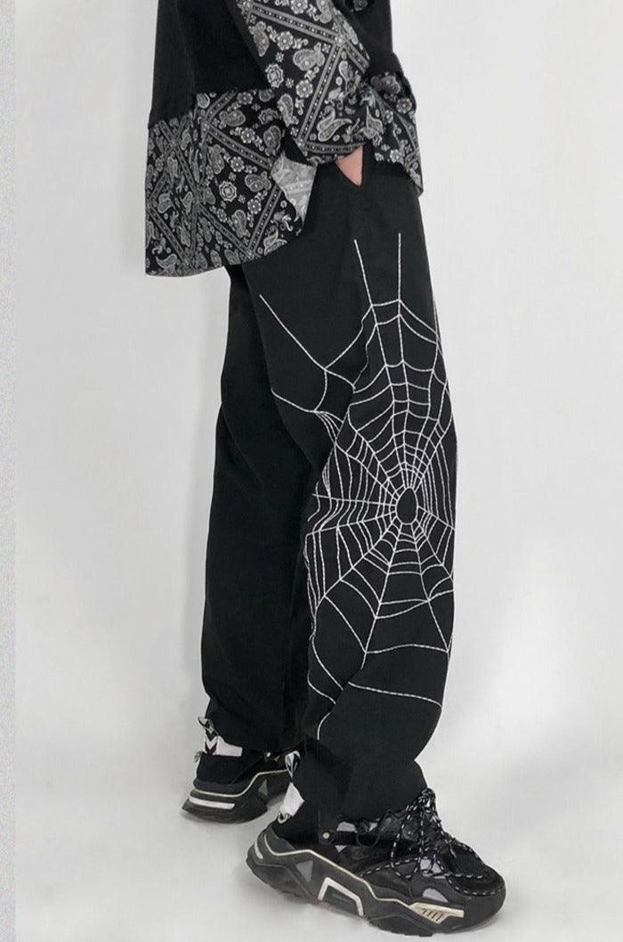 CZ ED Embroidered Spider Web Trousers