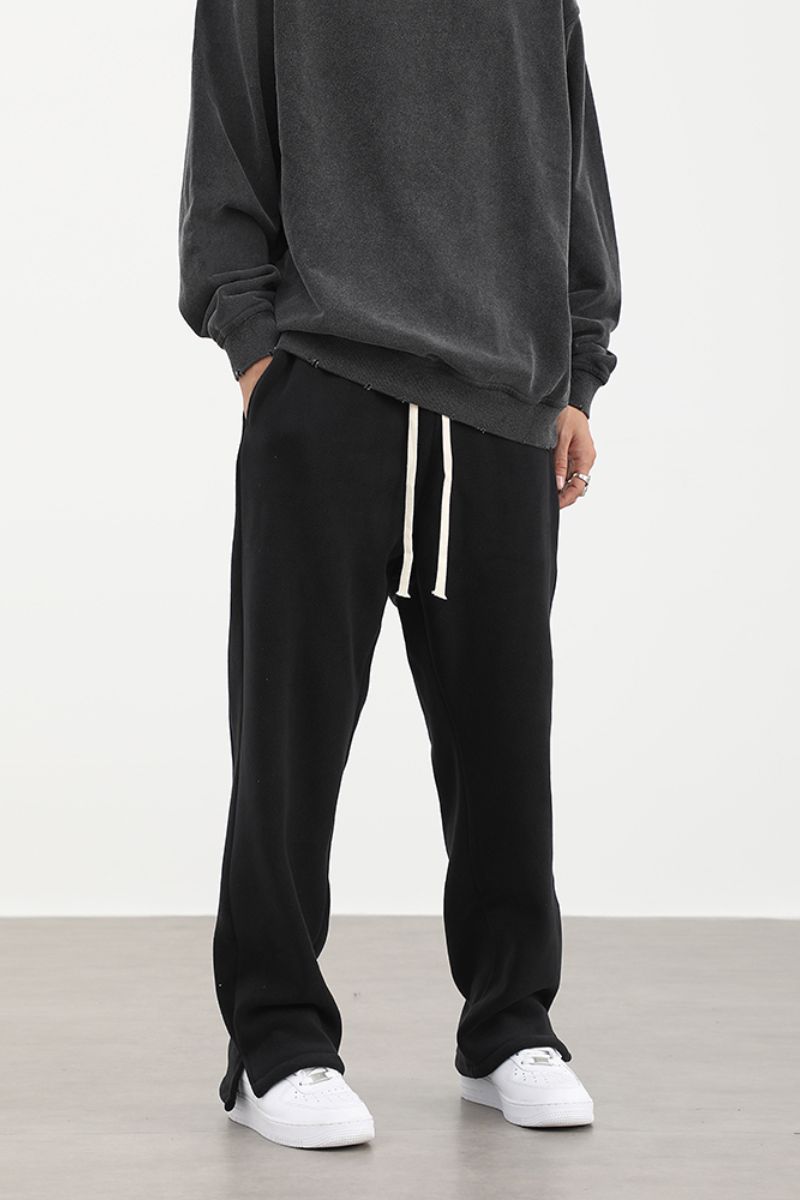 Slit Straight Sweatpants