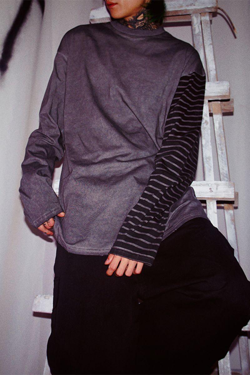 CZ Striped Old Washed L/S Tee