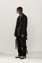 Empty Reference Black Corduroy Blazer