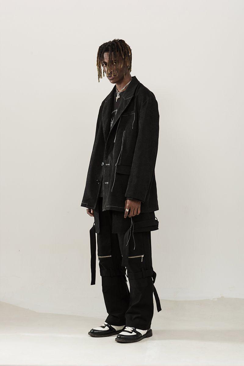 Empty Reference Black Corduroy Blazer