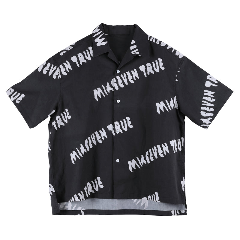 Mix7 Logo Printed Cuban S/S Shirt