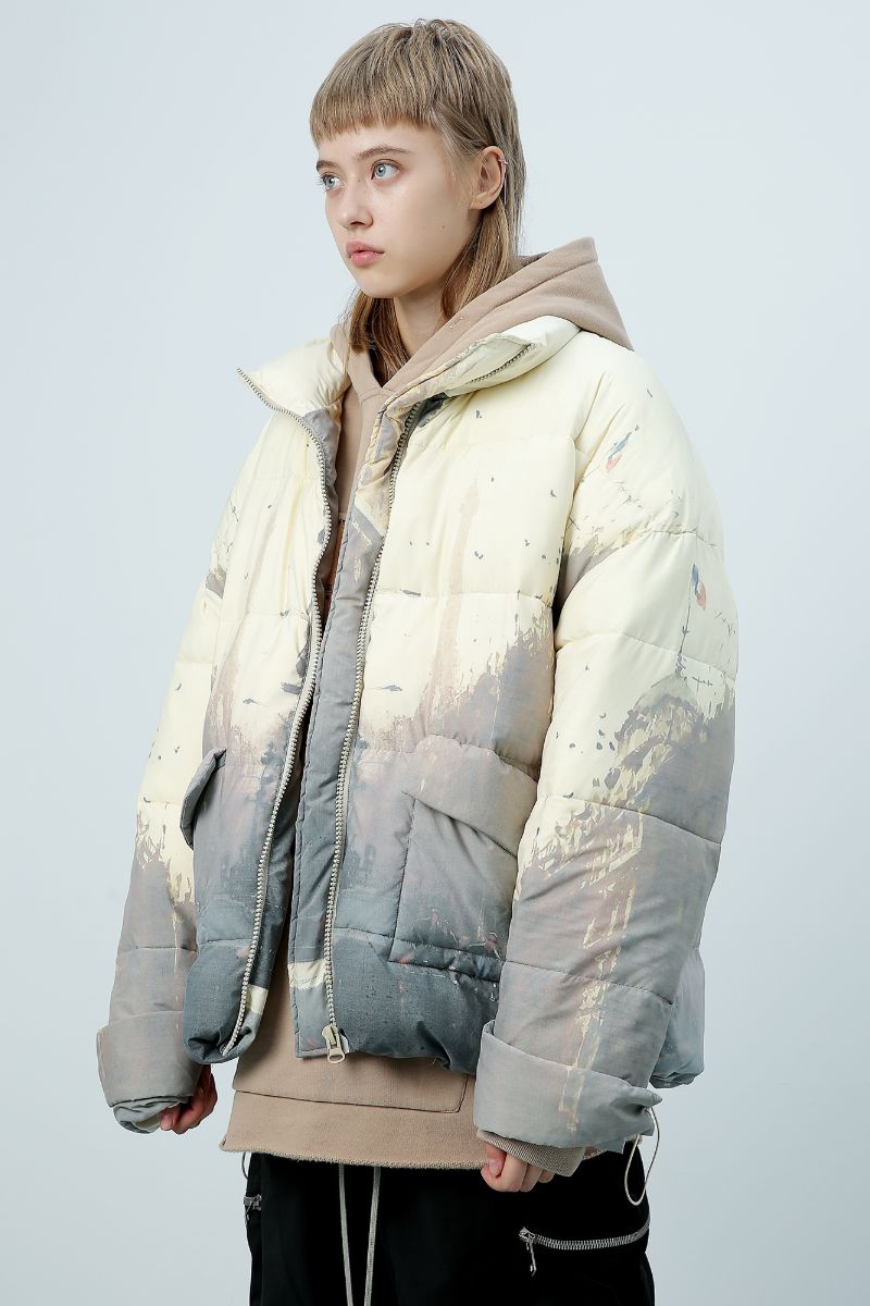 Unknown World Ink Spray Down Jacket