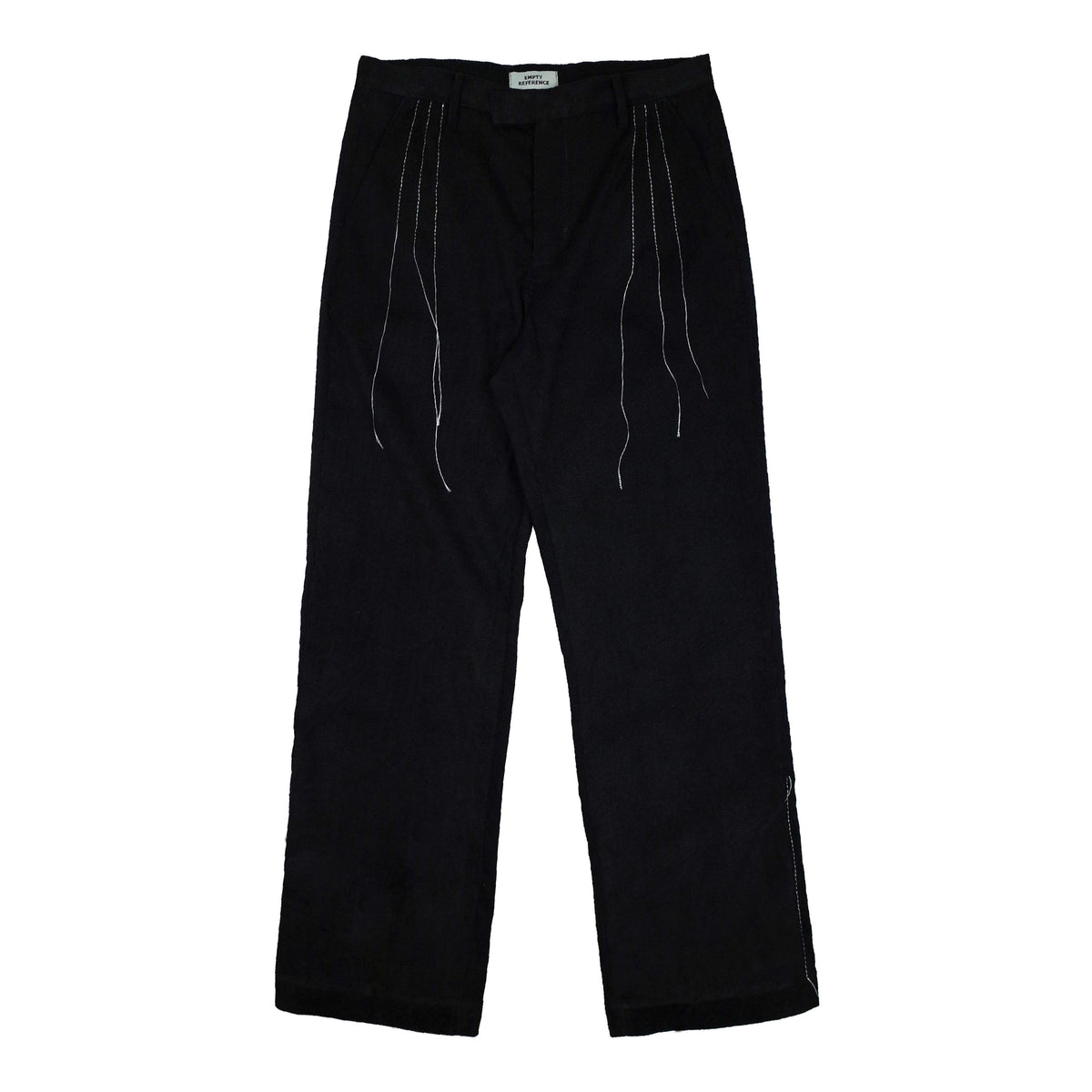 Empty Reference Black Corduroy Straight Trousers