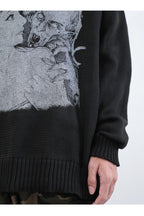 CZ Vampire Printed Sweater
