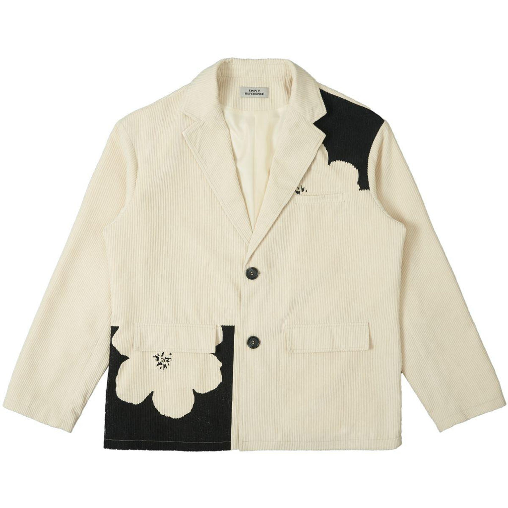 Empty Reference Flower Corduroy Suit Jacket