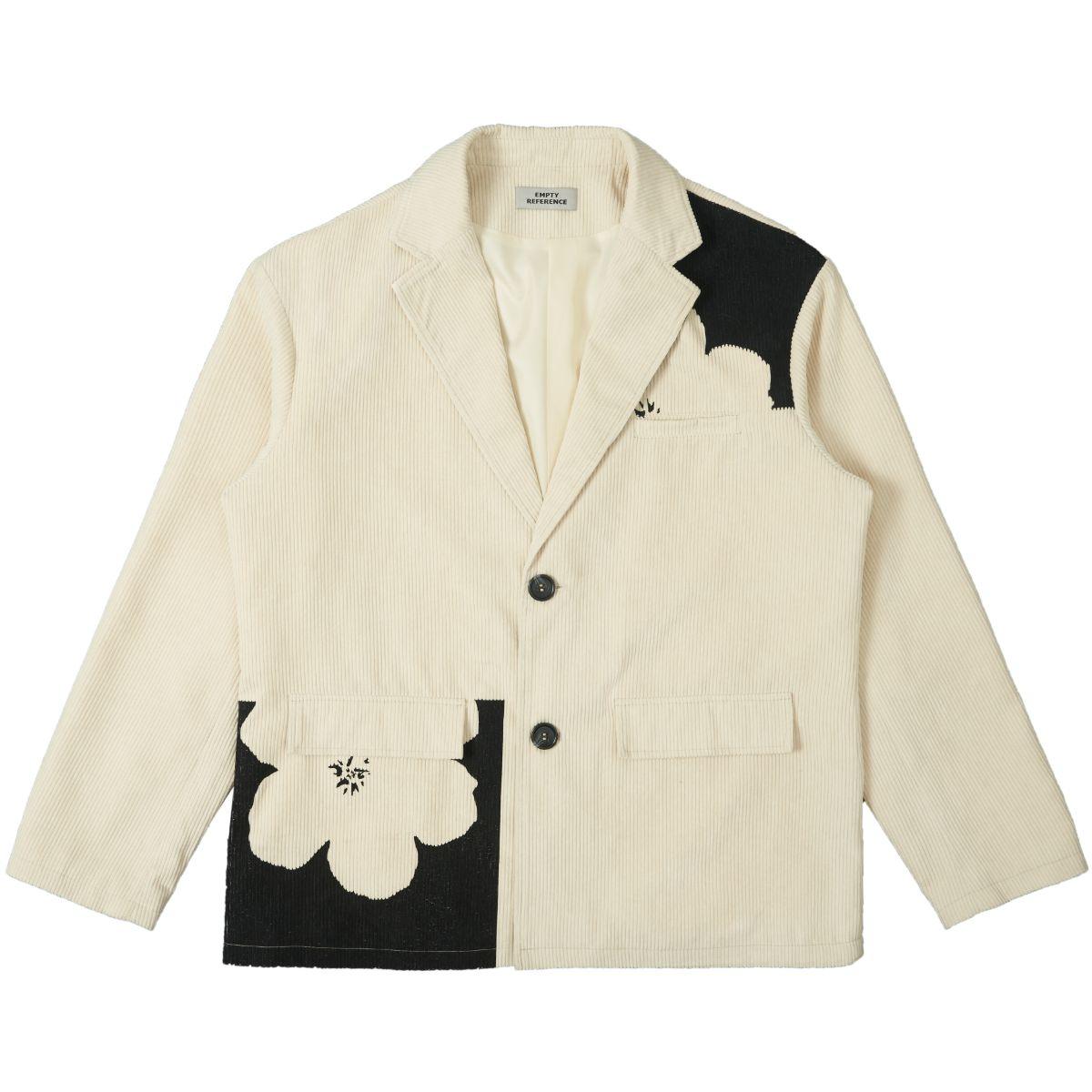 Empty Reference Flower Corduroy Suit Jacket