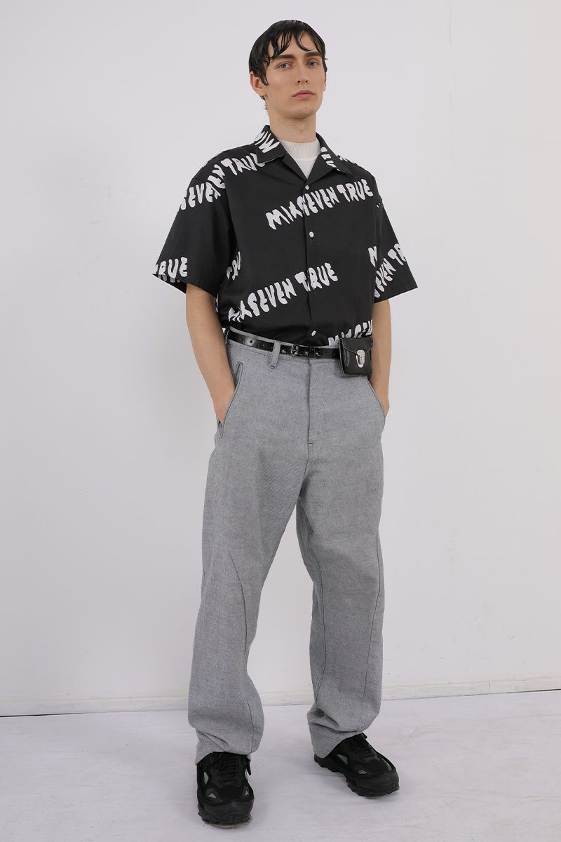 Mix7 Logo Printed Cuban S/S Shirt