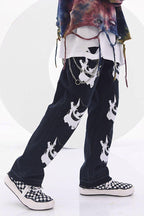 CZ Poke Printed Jeans