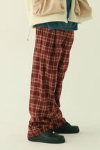 CZ Red Wine Plaid Trousers