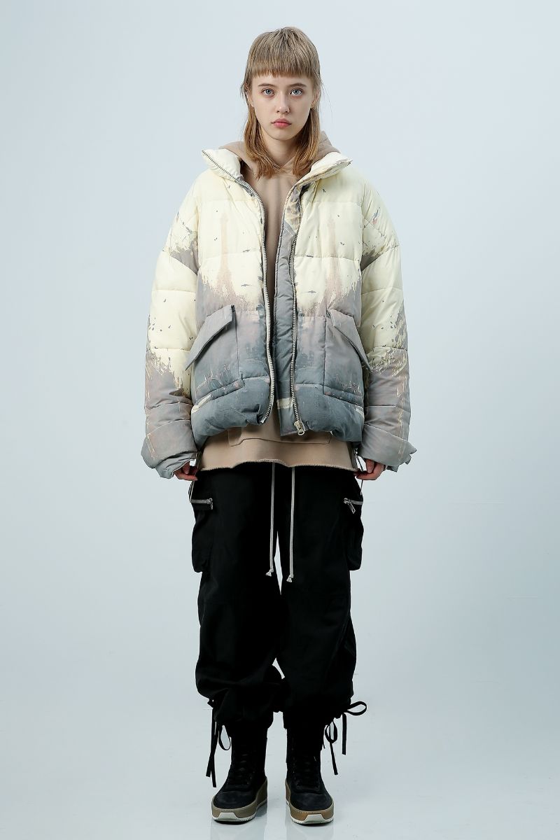 Unknown World Ink Spray Down Jacket
