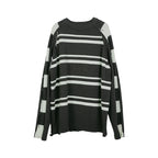 STEEPC Striped Distressed Sweater