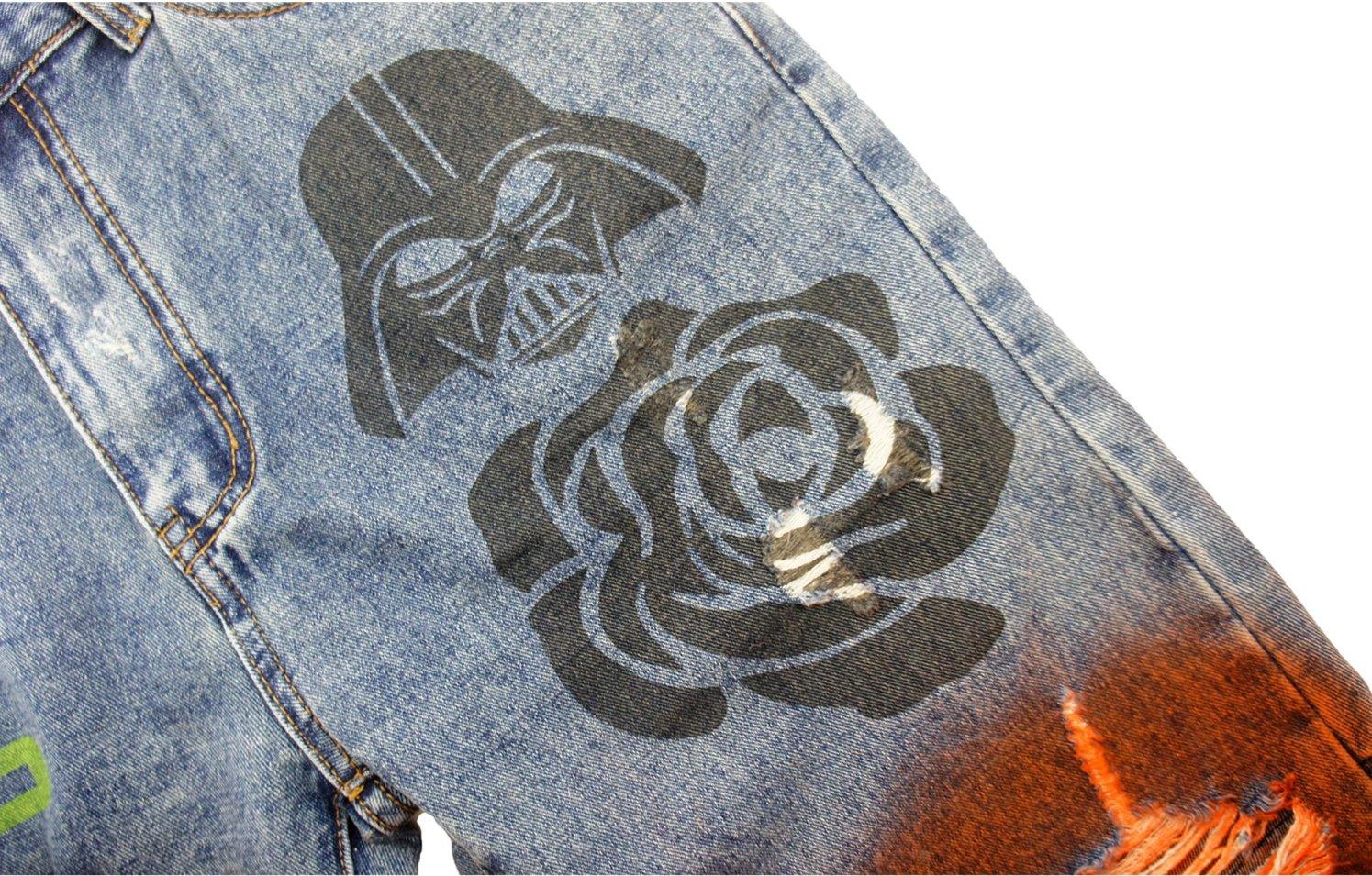 CZ Flame Painted Retro Jeans