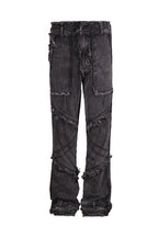 BLACKTAI Deconstructed Washed Jeans