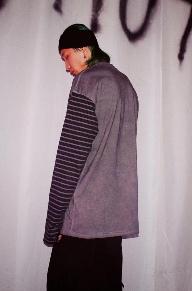 CZ Striped Old Washed L/S Tee