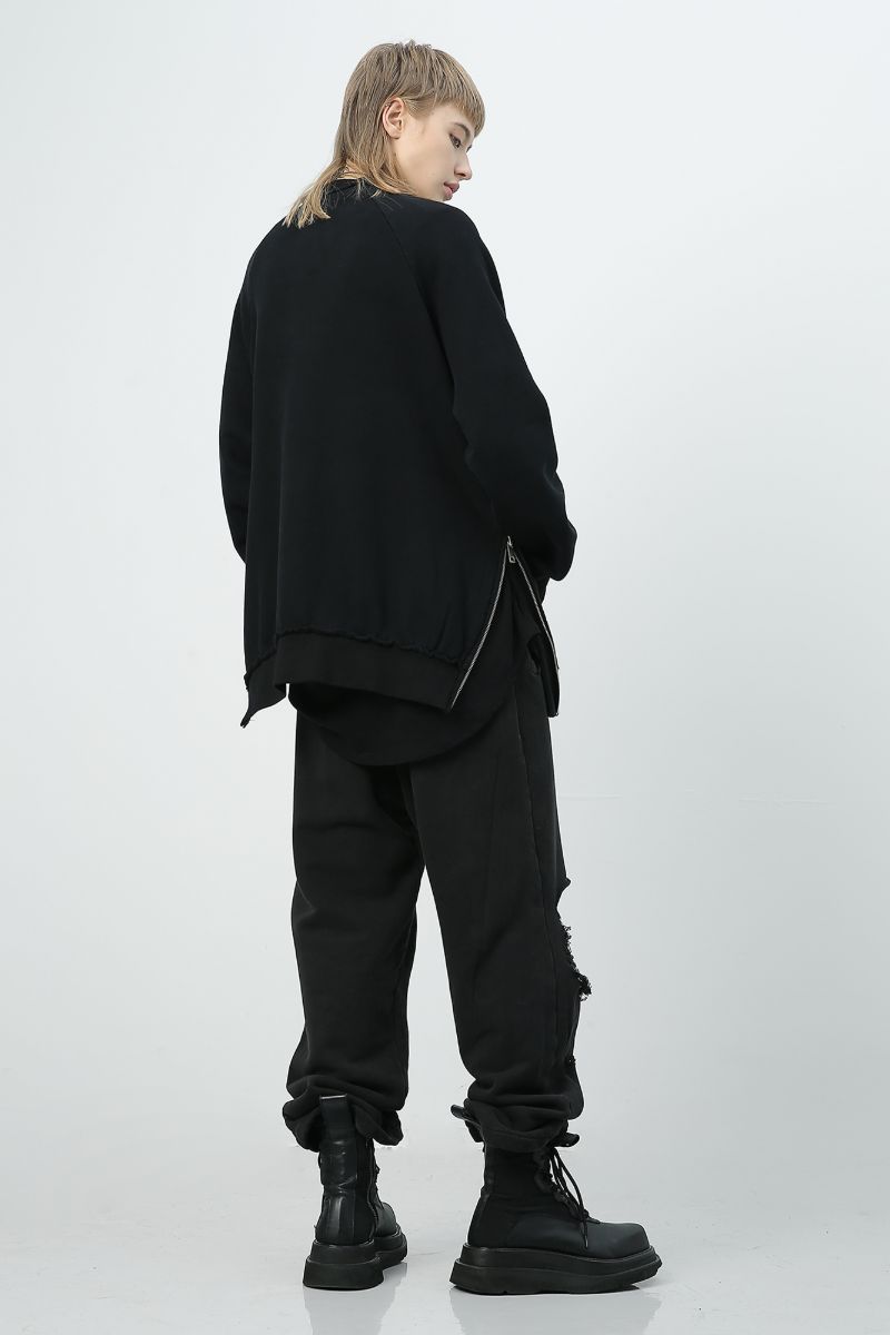 Unknown World Oversized Zipper Sweater