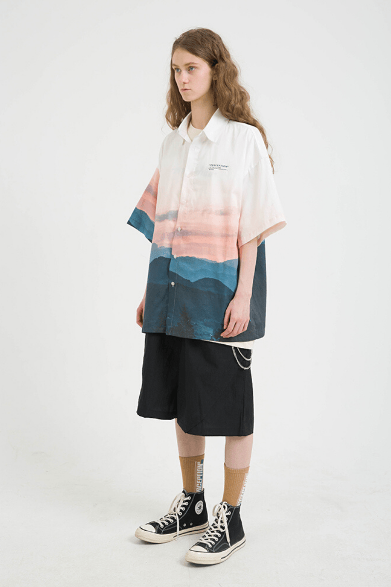 Center of Rotation Sunset Printed S/S Shirt