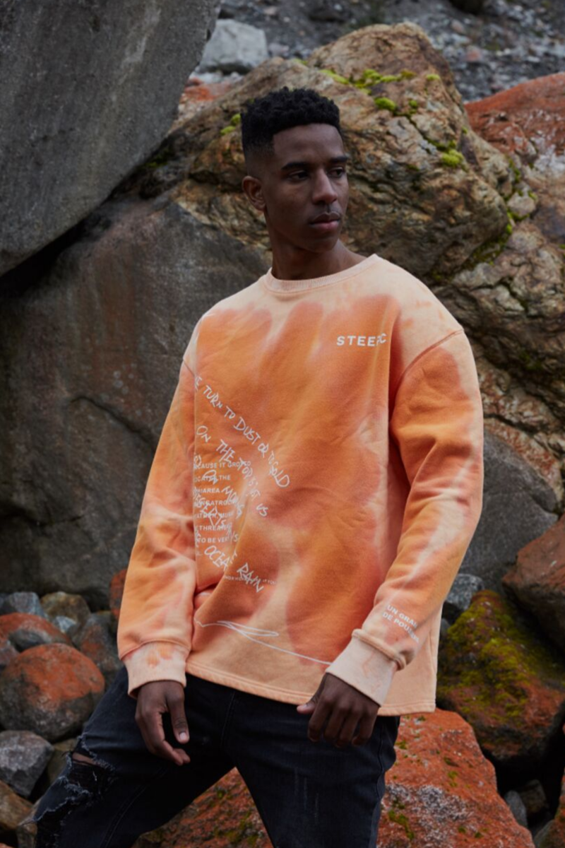 STEEPC Logo Graffiti Washed Sweater