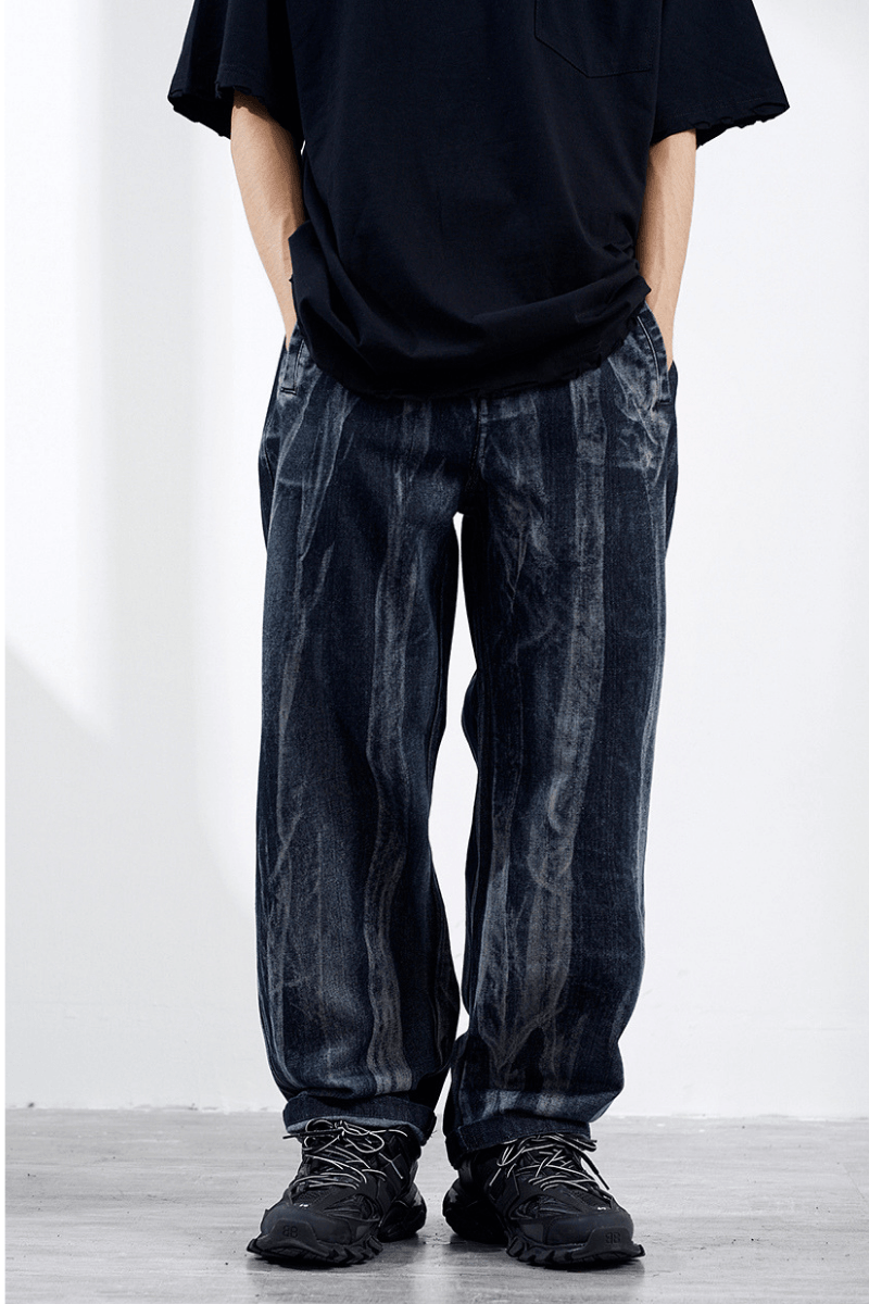 CZ Dark Dyed Loose Jeans