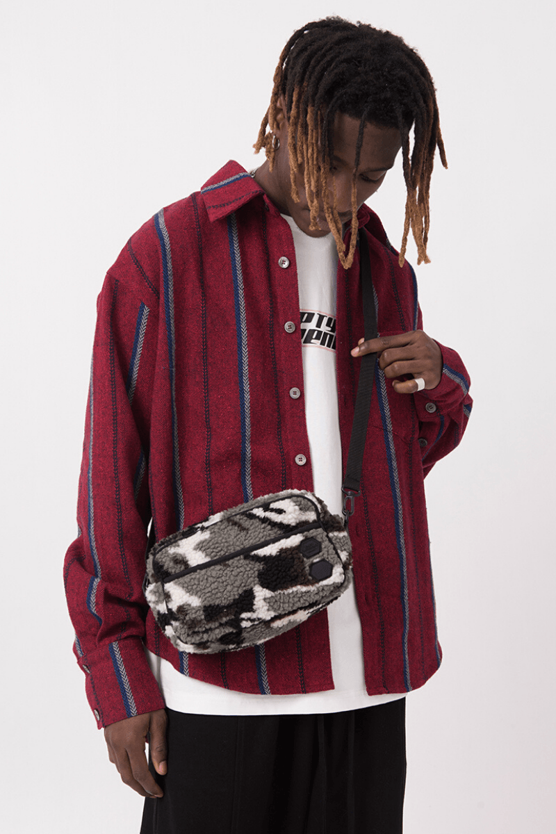 Empty Reference Camouflage Sherpa Shoulder Bag