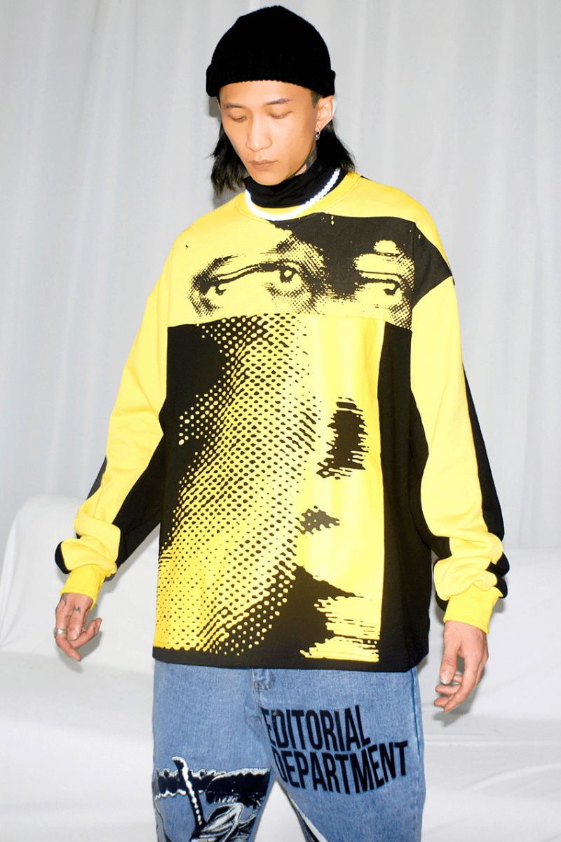 CZ Eyes Printed Sweater