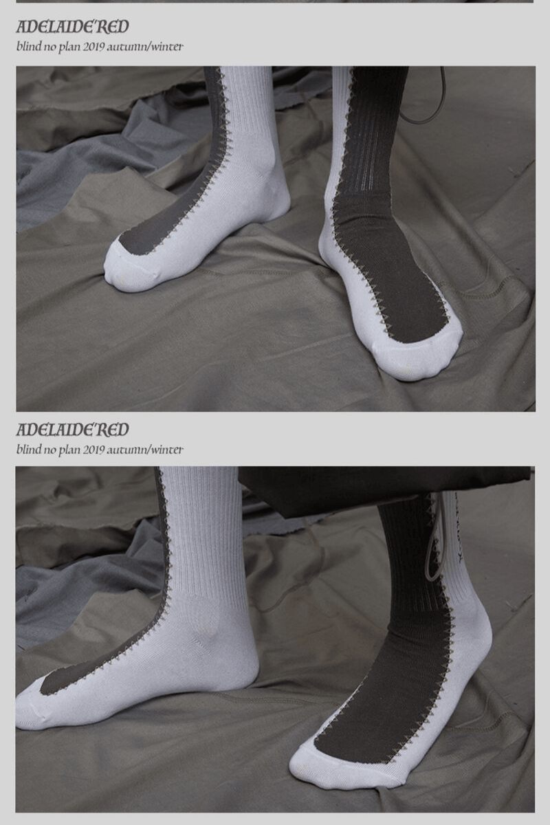 Retro Stitching Socks