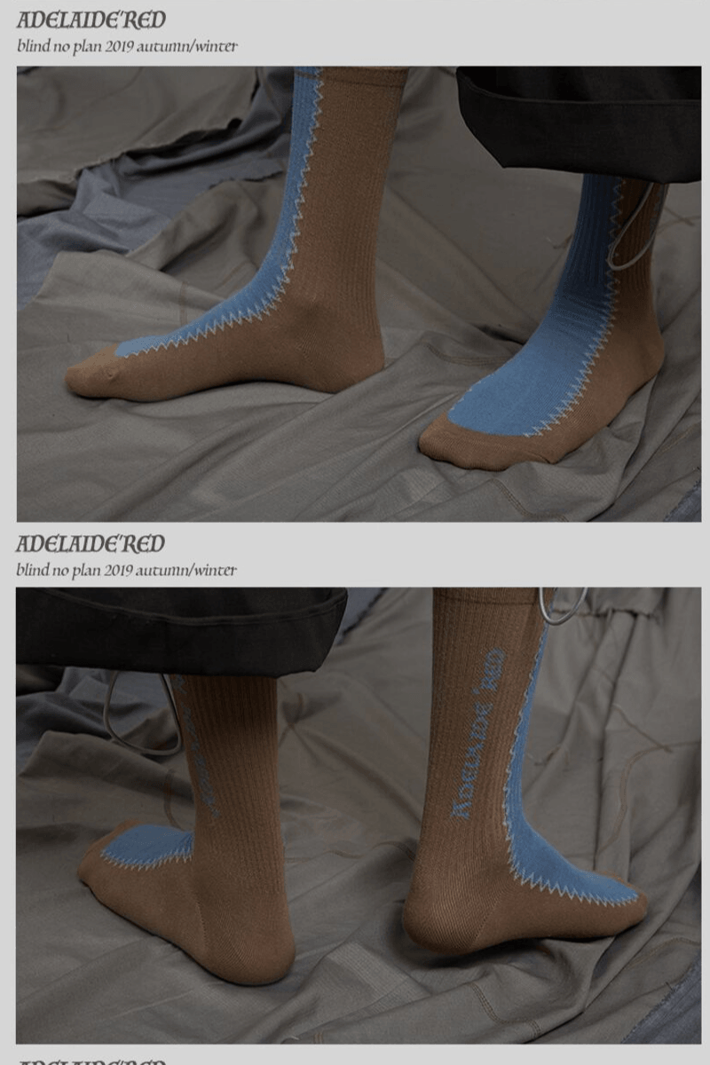 Retro Stitching Socks