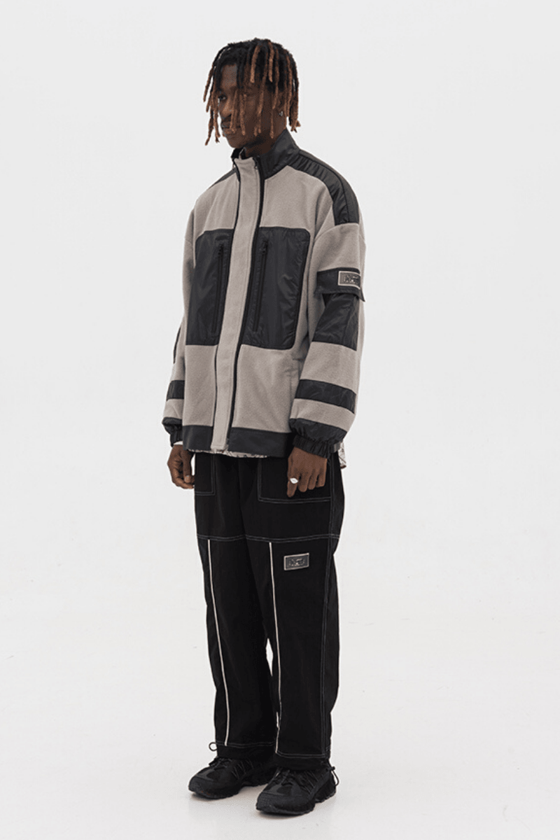Empty Reference Gray Sherpa Fleece Jacket