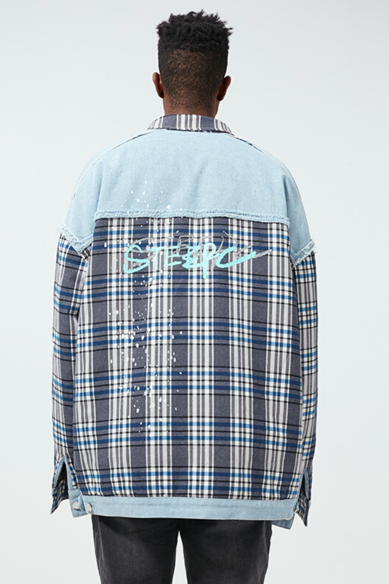 STEEPC Ink Heavy Plaid Shirt Jacket