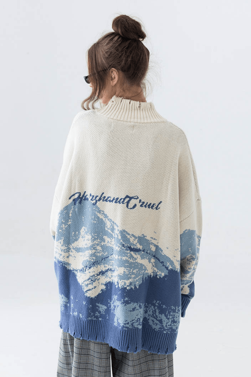 Snow Mountain Ripped Turtleneck