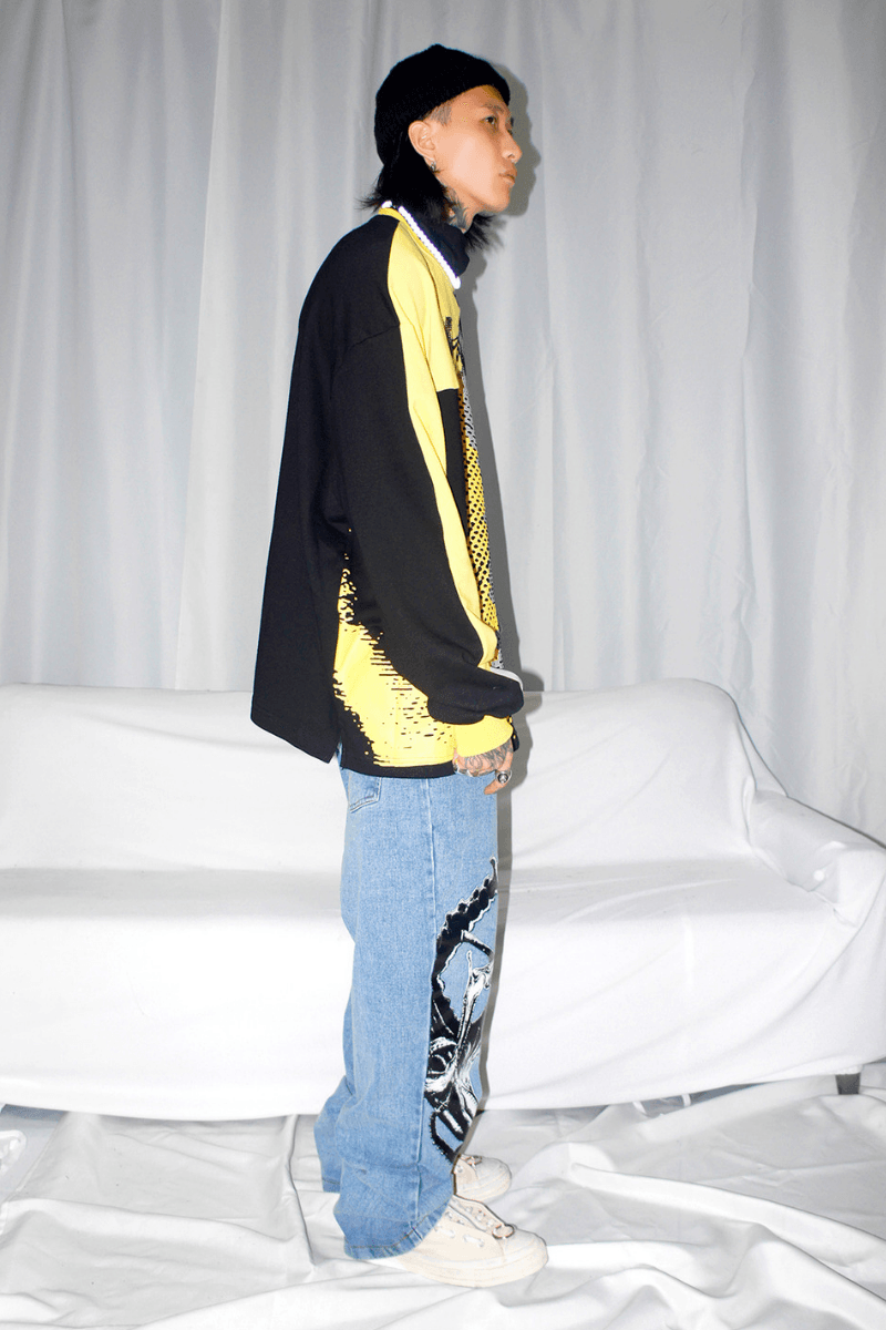 CZ Eyes Printed Sweater