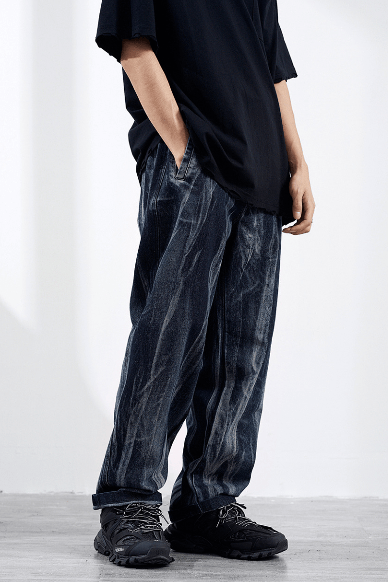 CZ Dark Dyed Loose Jeans