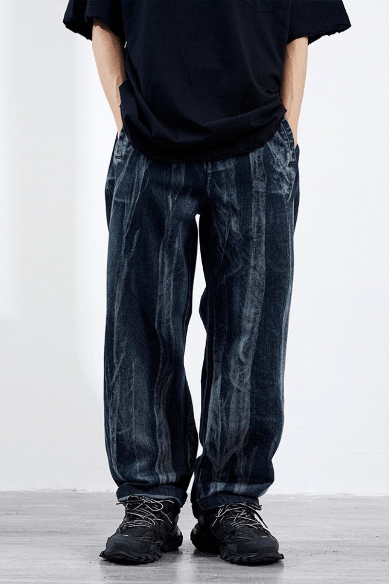 CZ Dark Dyed Loose Jeans