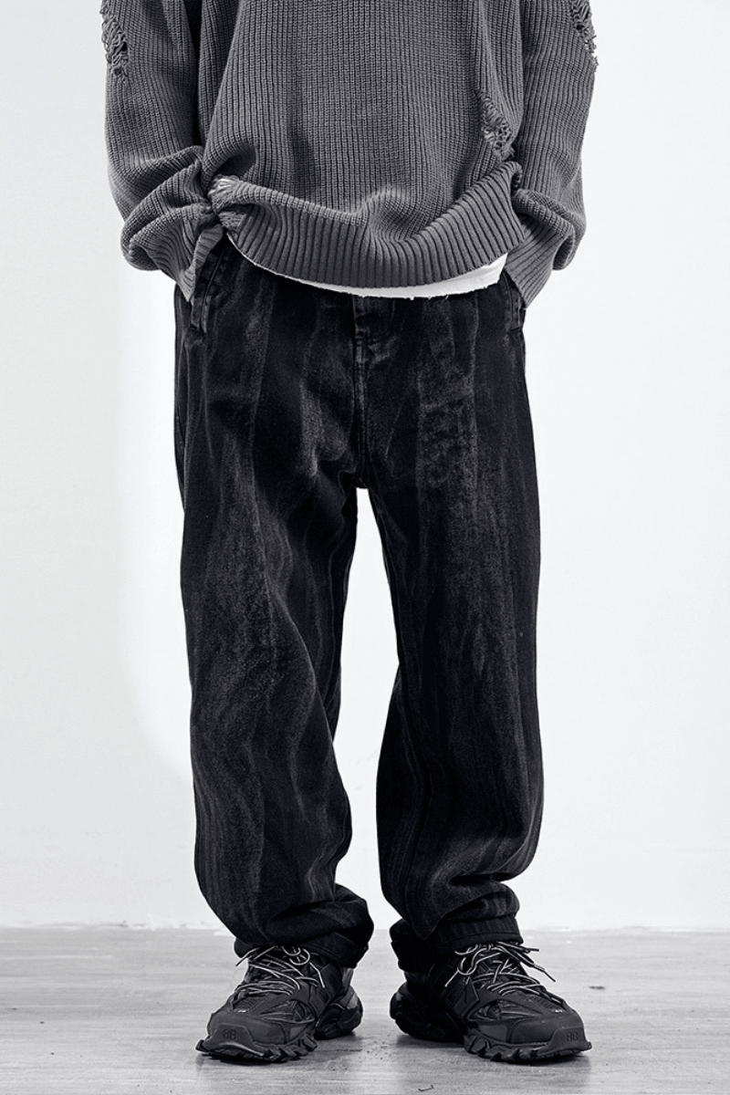 CZ Dark Dyed Loose Jeans