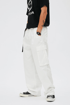CZ White Straight Belt Cargos