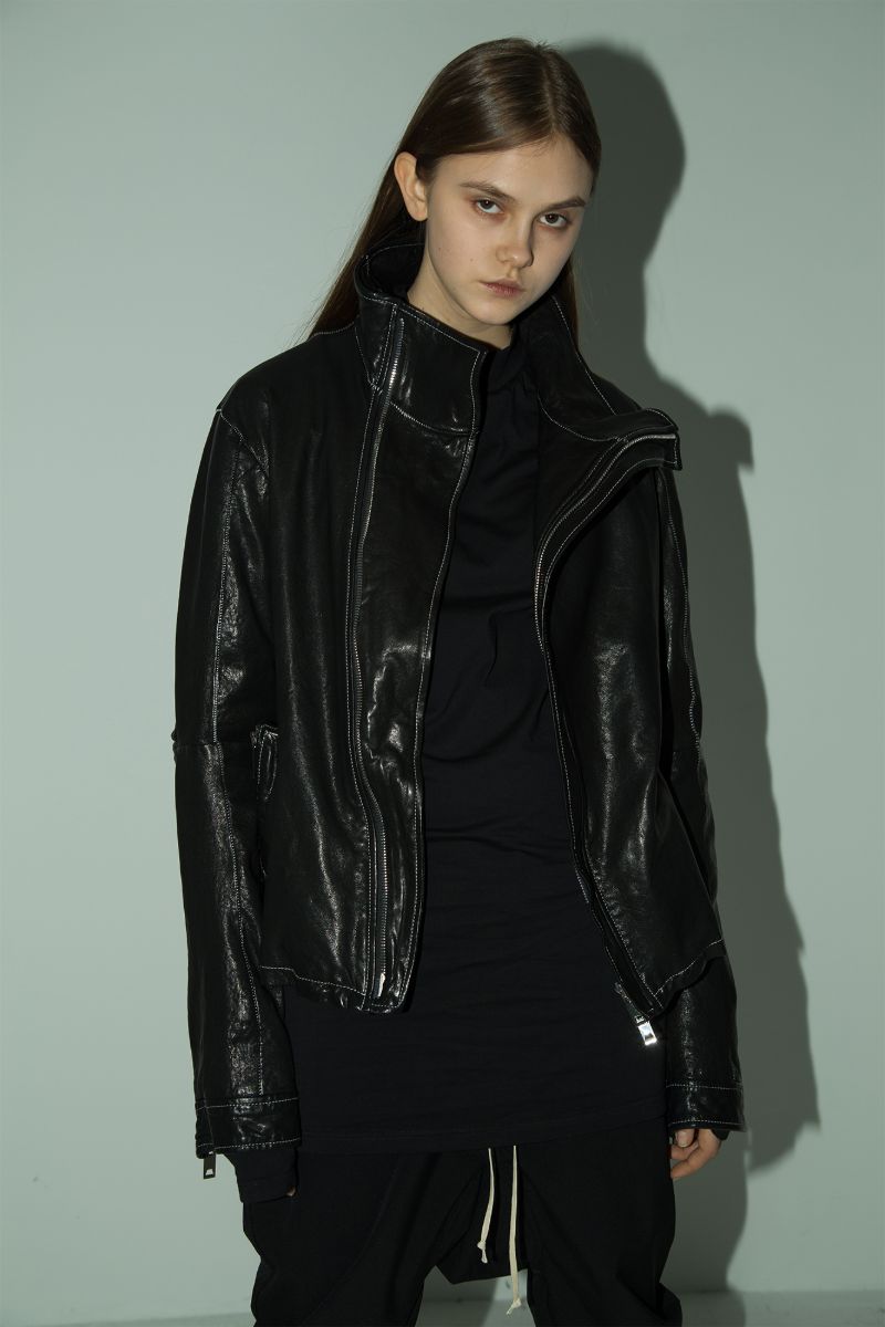 Unknown World FW17 Irregular Leather Coat