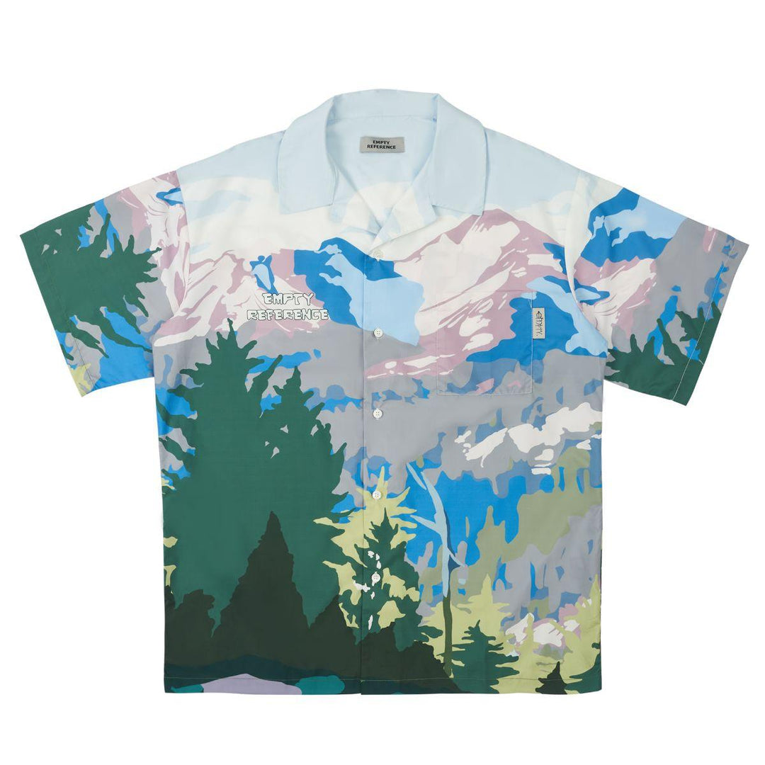 Empty Reference Mountain Forest Logo Cuban Shirt