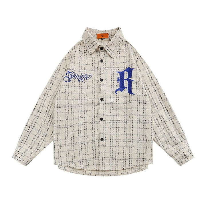 Sempre Embroidered Checkered LS Shirt